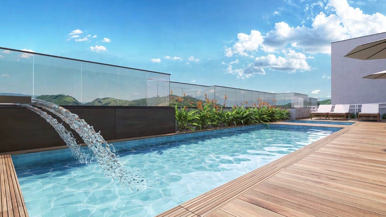 Piscina Rooftop com Vista