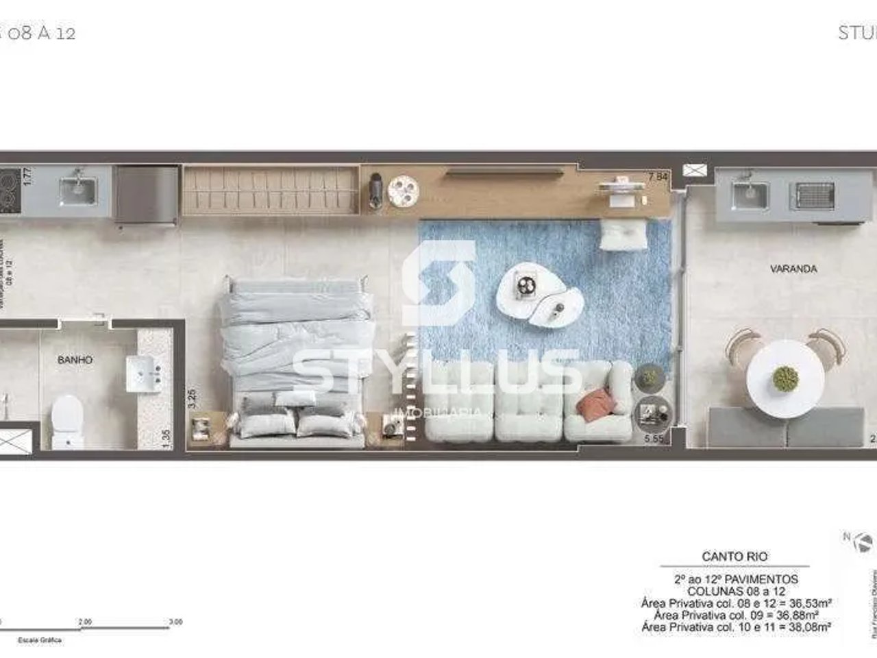 Copacabana | Apartamento 1 quarto, sendo 1 suite - Foto 6